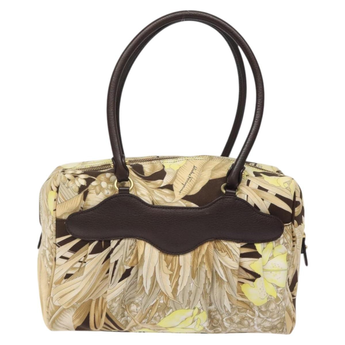 Salvatore Ferragamo Gancini Canvas Multicolour Canvas Shoulder Bag Bag (Pre-Owned)