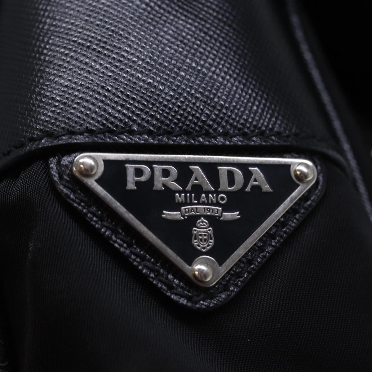 Prada Buckle Messenger Tessuto Black Nylon Shoulder Bag Bag (Pre-Owned)