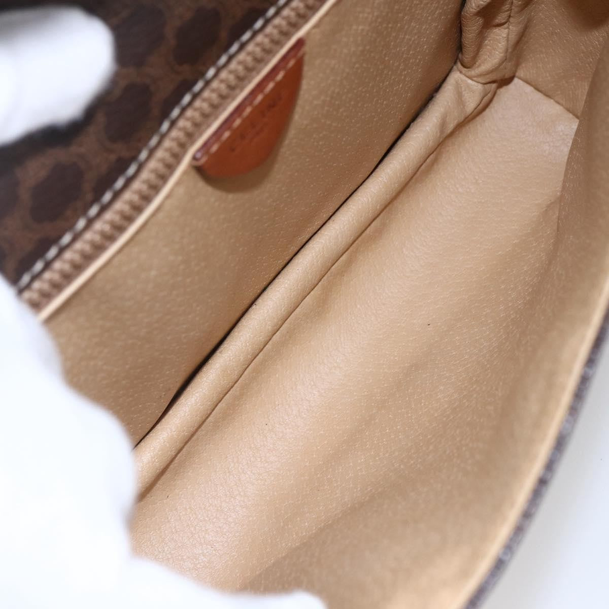 Celine Vintage Macadam Canvas And Leather Brown Canvas Shoulder Bag Bag (Pre-Owned)