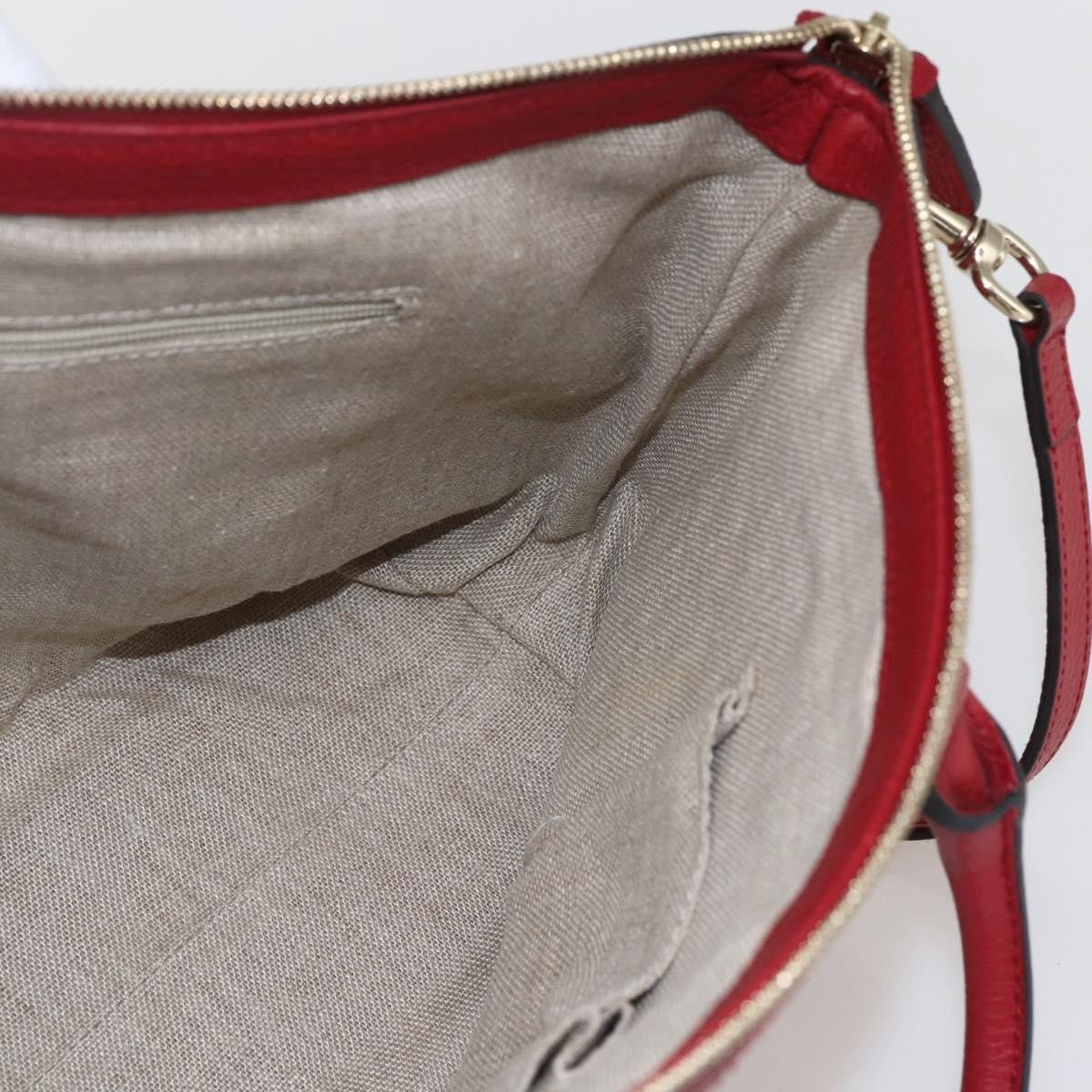 Gucci Vintage Soho Convertible Satchel Leather Red Leather Handbag (Pre-Owned)