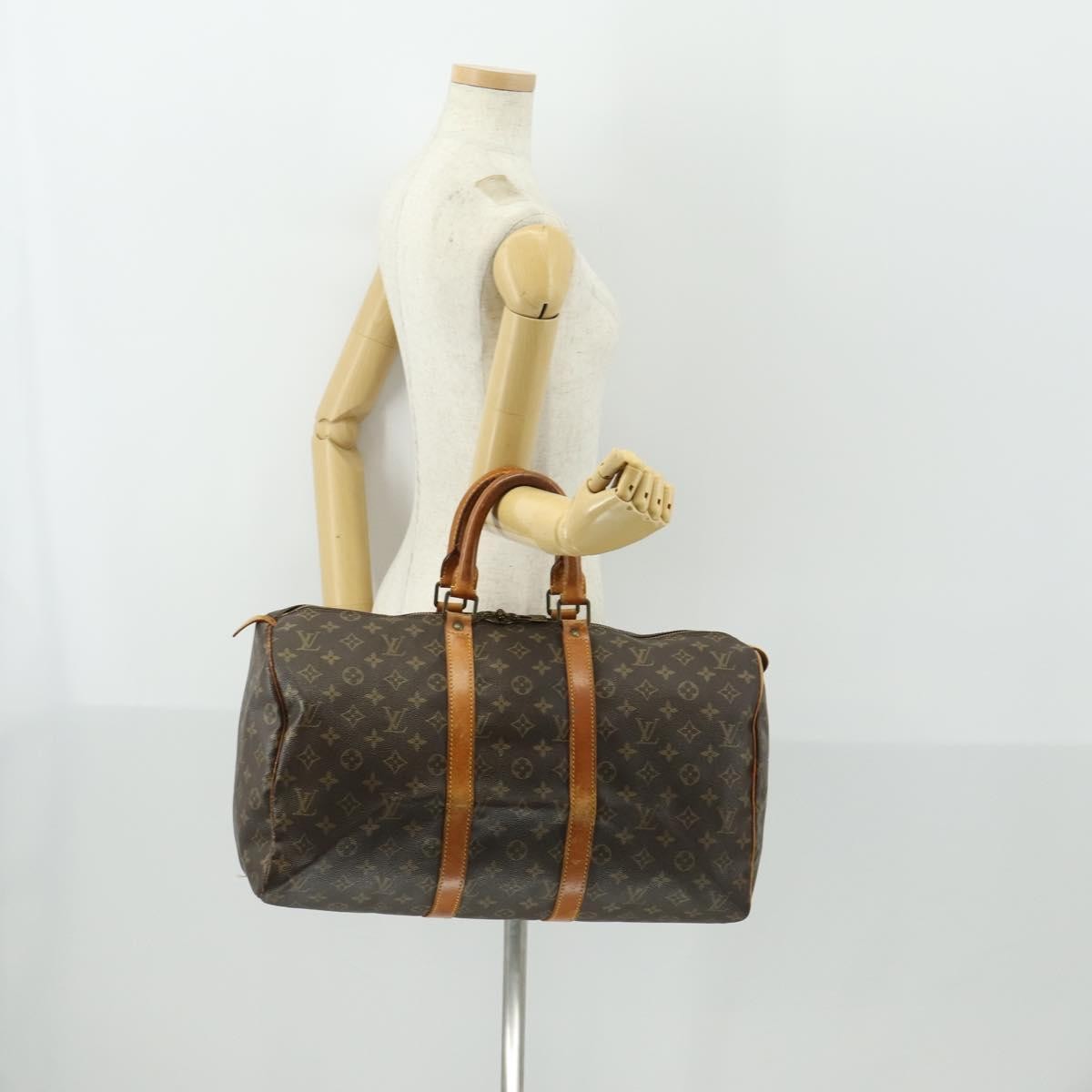 Louis Vuitton Keepall Monogram Canvas Brown Canvas Travel Bag Bag (Pre-Owned)