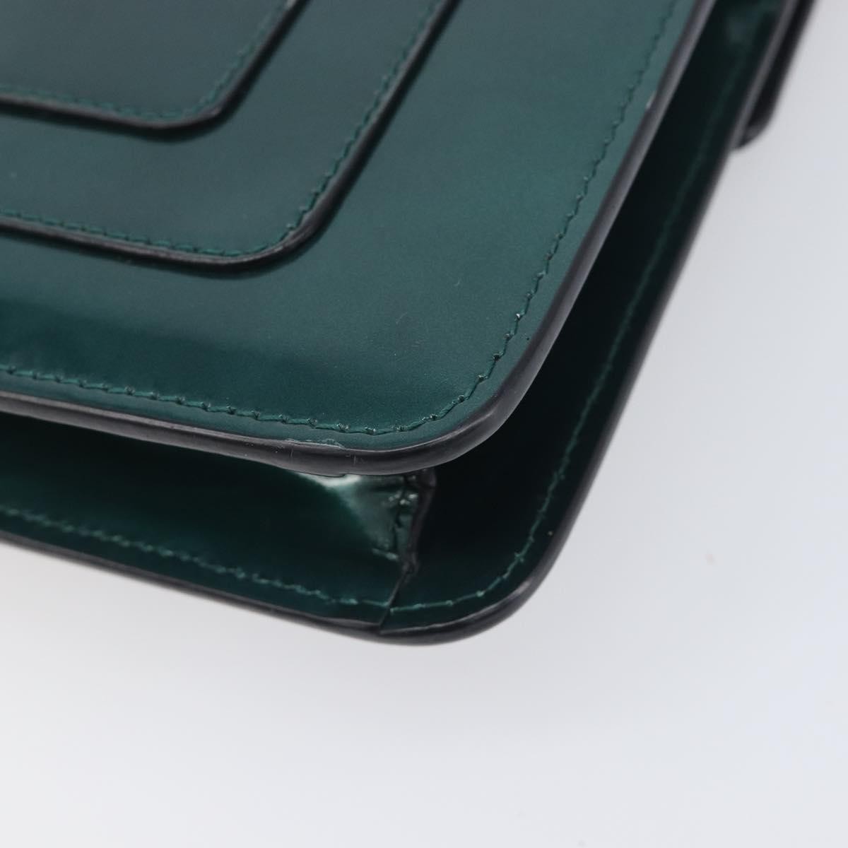 Bvlgari Serpenti Forever Patent Green Patent_Leather Shoulder Bag Bag (Pre-Owned)