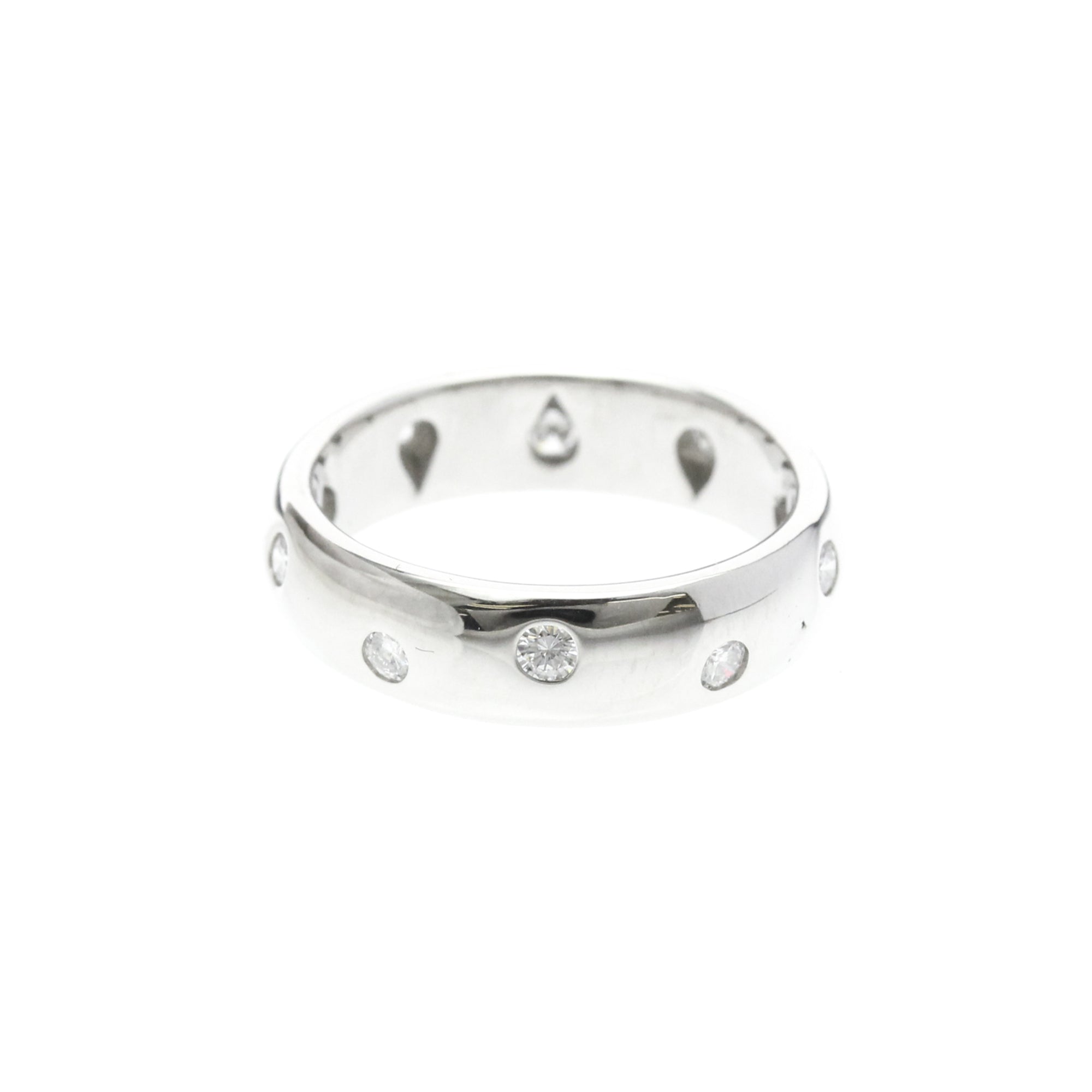 Tiffany & Co. Dots 950 Platinum Silver Platinum Ring Jewelry (Pre-Owned)