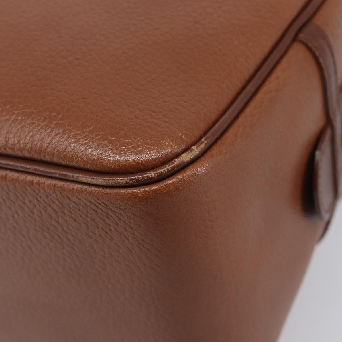 Burberry Vintage Boston Leather Brown Leather Handbag (Pre-Owned)
