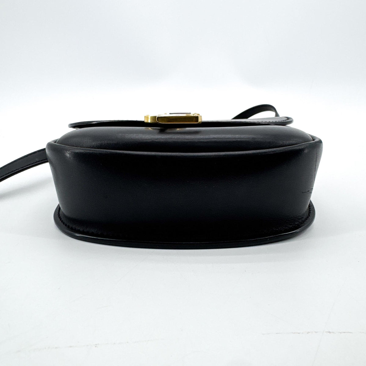 Saint Laurent Kaia Leather Black Leather Shoulder Bag Bag (Pre-Owned)