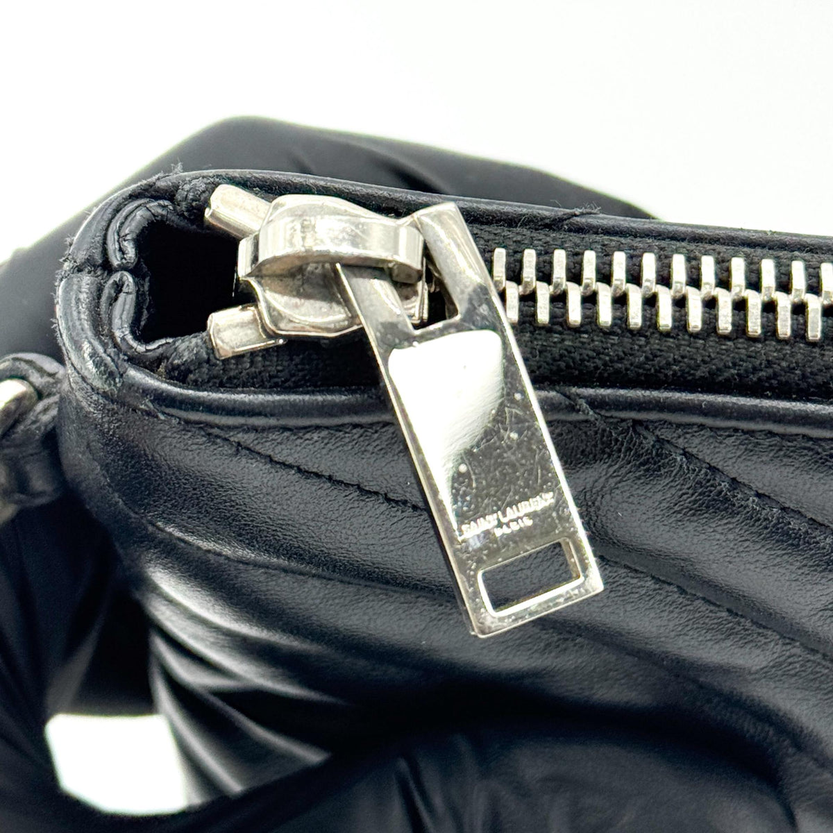 Saint Laurent Classic Monogram Clutch Leather Black Leather Clutche & Pouche Bag (Pre-Owned)