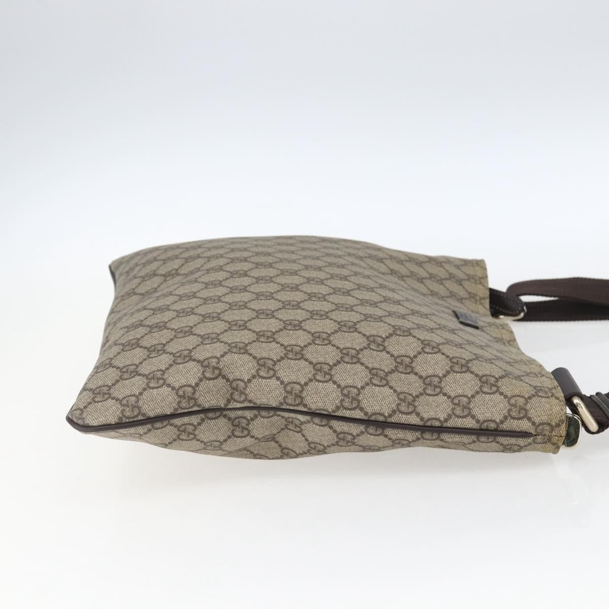 Gucci Zip Top Messenger Gg Coated Canvas Beige Canvas Shoulder Bag Bag (Pre-Owned)