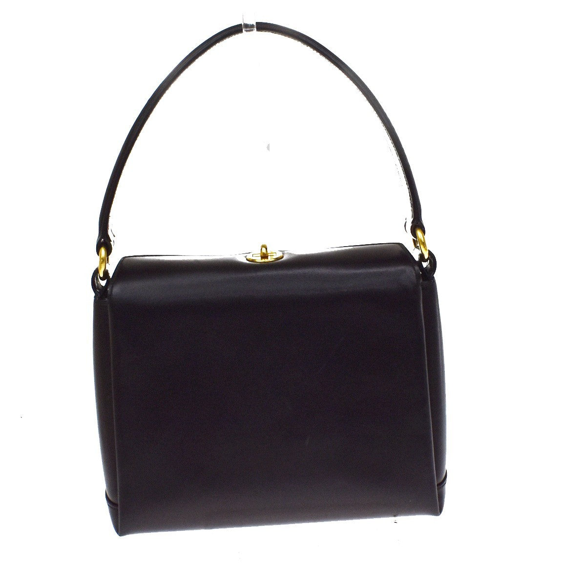 Prada Turnlock Convertible City Calf Black Leather Shoulder Bag Bag (Pre-Owned)