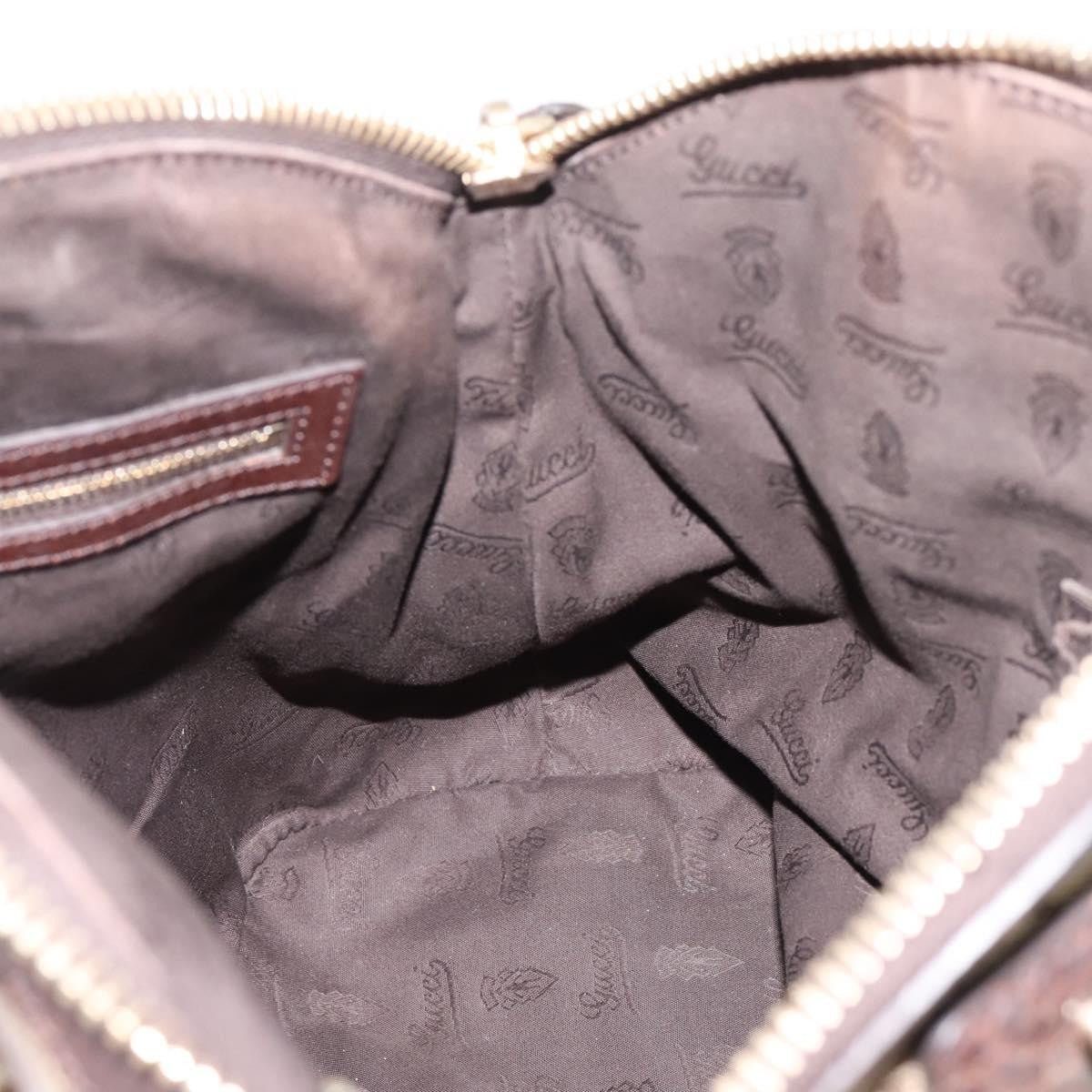 Gucci Britt Convertible Dome Satchel Gg Canvas Beige Canvas Handbag (Pre-Owned)