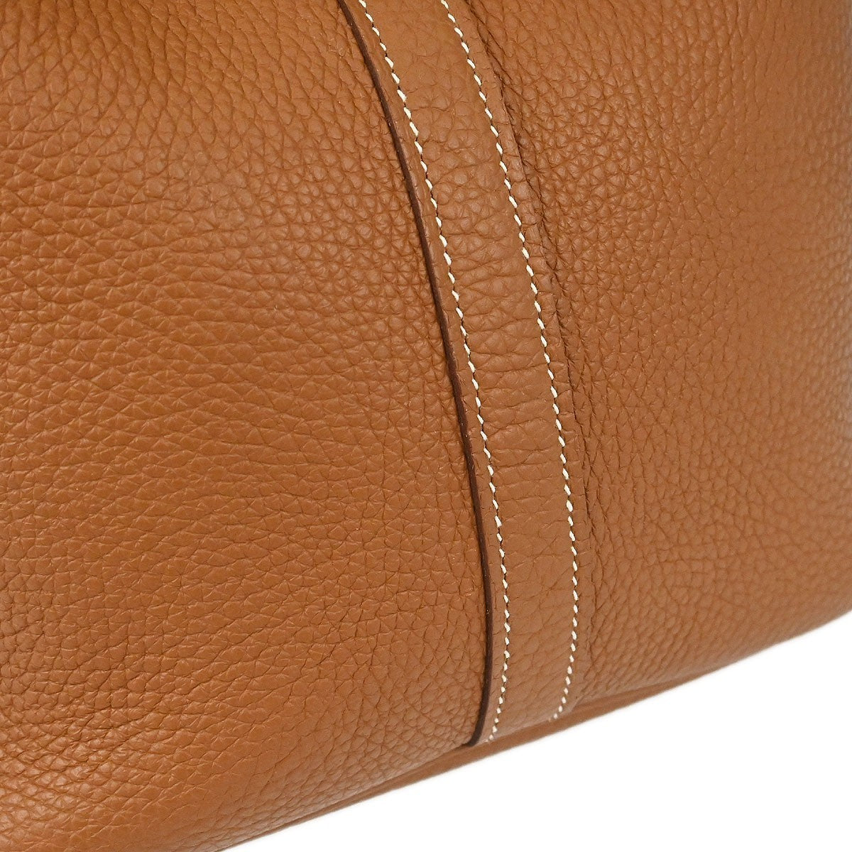 Hermes Picotin Lock Clemence Gold Leather Handbag (Pre-Owned)