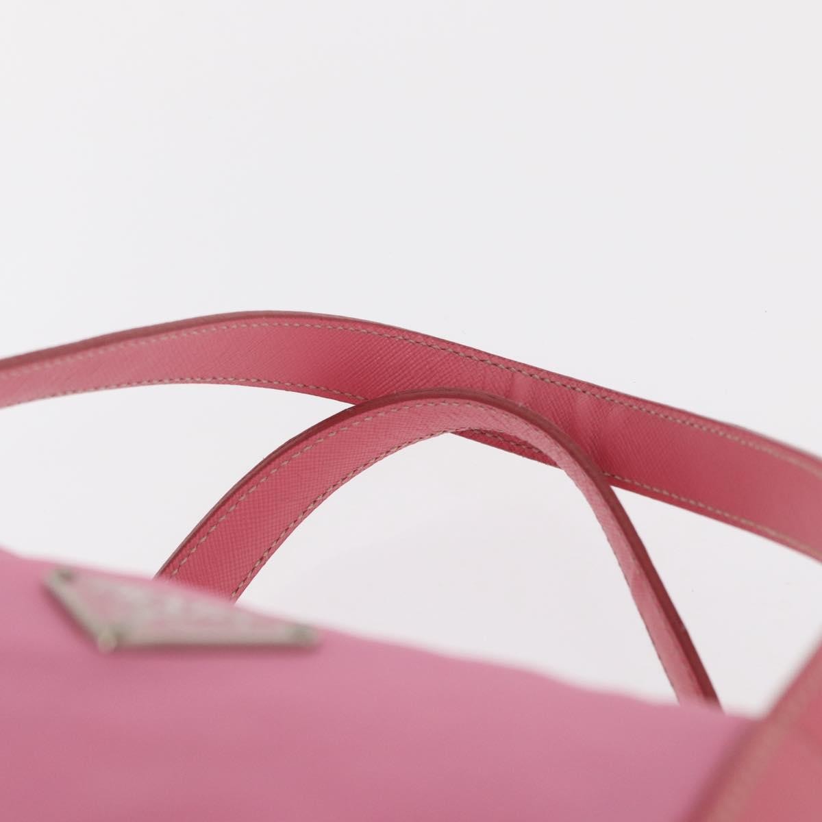 Prada Side Pocket Convertible Duffle Tessuto Pink Nylon Handbag (Pre-Owned)