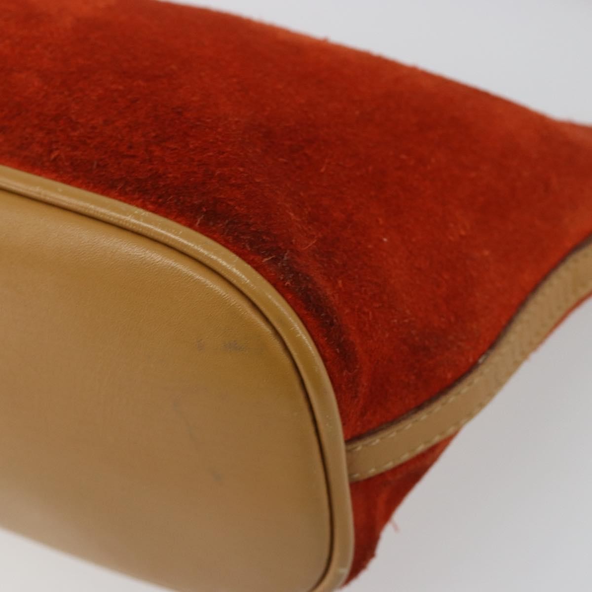 Gucci Vintage Suede Orange Suede Clutche & Pouche Bag (Pre-Owned)