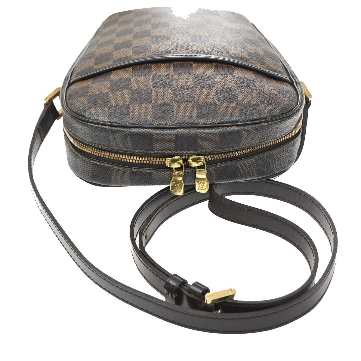 Louis Vuitton Ipanema Damier Brown Leather Shoulder Bag Bag (Pre-Owned)