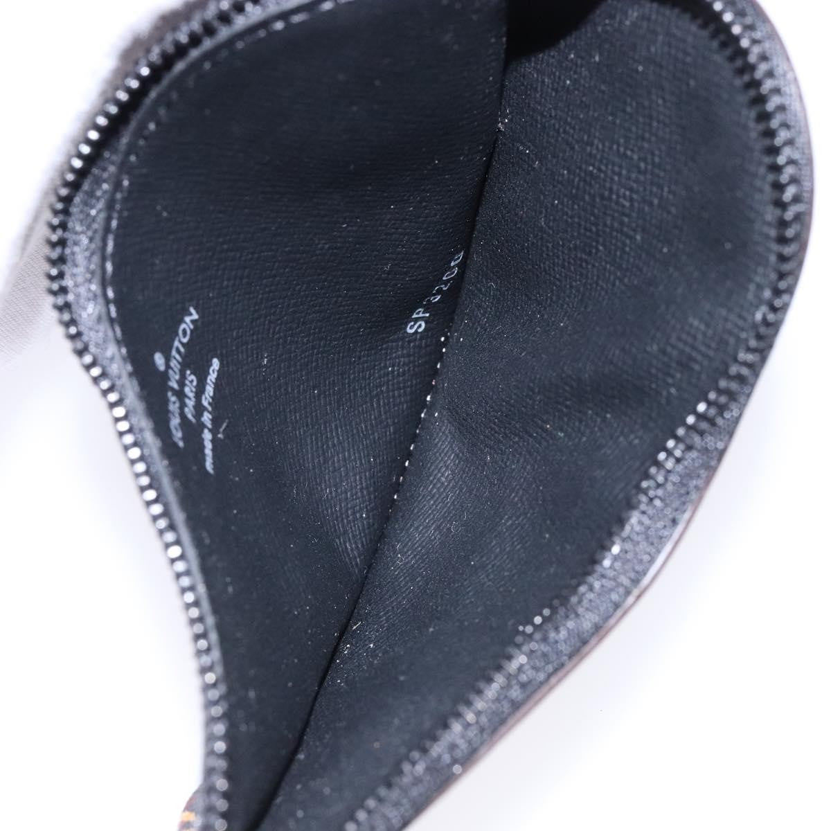Louis Vuitton Nigo Duck Coin Holder Printed Leather And Limited Edition Giant Damier Black Canvas Card Holders Accessory (Pre-Owned)