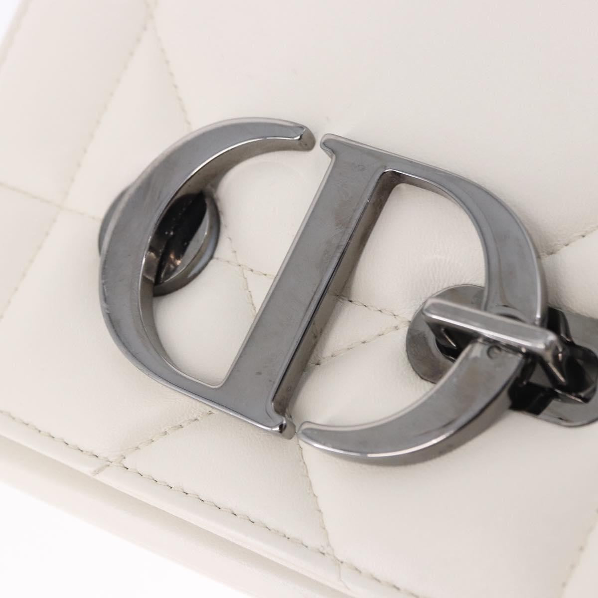 Christian Dior Caro Leather White Leather Handbag (Pre-Owned)