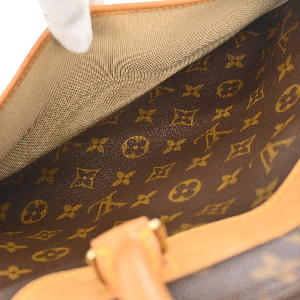 Louis Vuitton Deauville Monogram Canvas Brown Canvas Handbag (Pre-Owned)