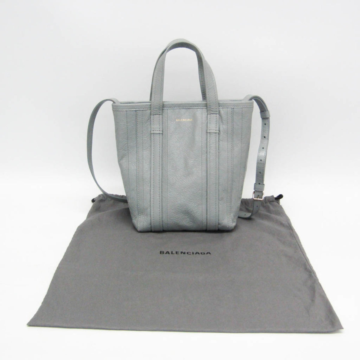 Balenciaga Vintage Tote Leather Gray Leather Tote Bag Bag (Pre-Owned)