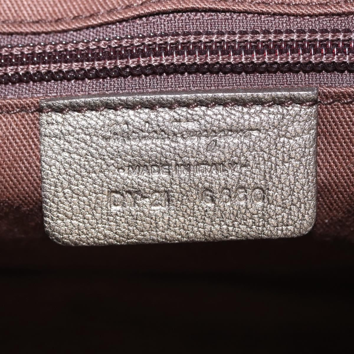 Salvatore Ferragamo Gancini Buckle Leather Gold Leather Handbag (Pre-Owned)