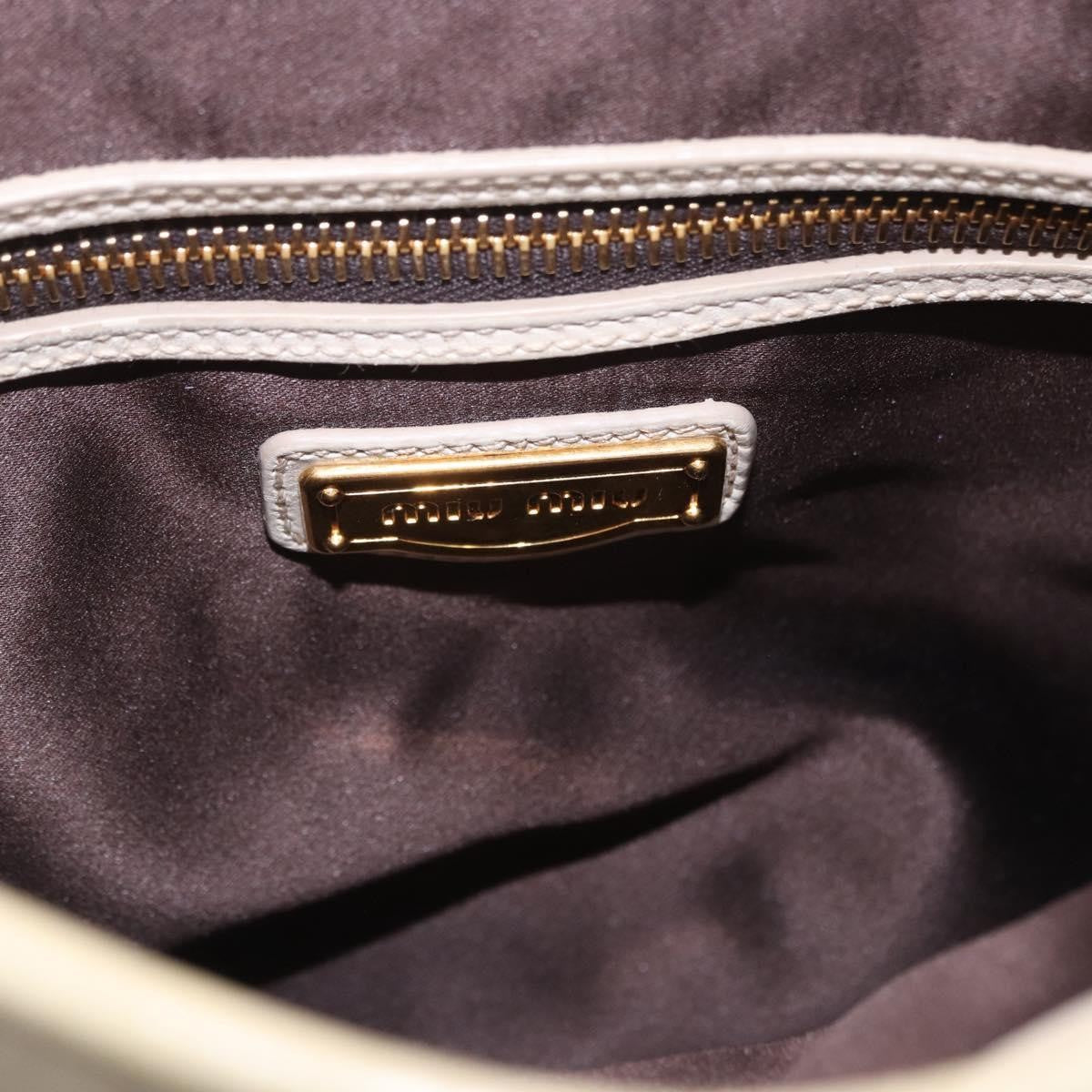 Miu Miu Coffer Hobo Matelasse Leather Beige Leather Handbag (Pre-Owned)
