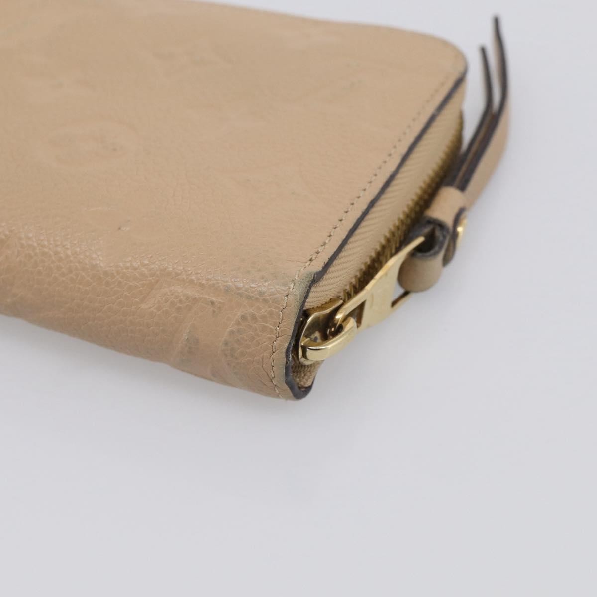 Louis Vuitton Zippy Monogram Empreinte Leather Beige Leather Wallets Accessory (Pre-Owned)