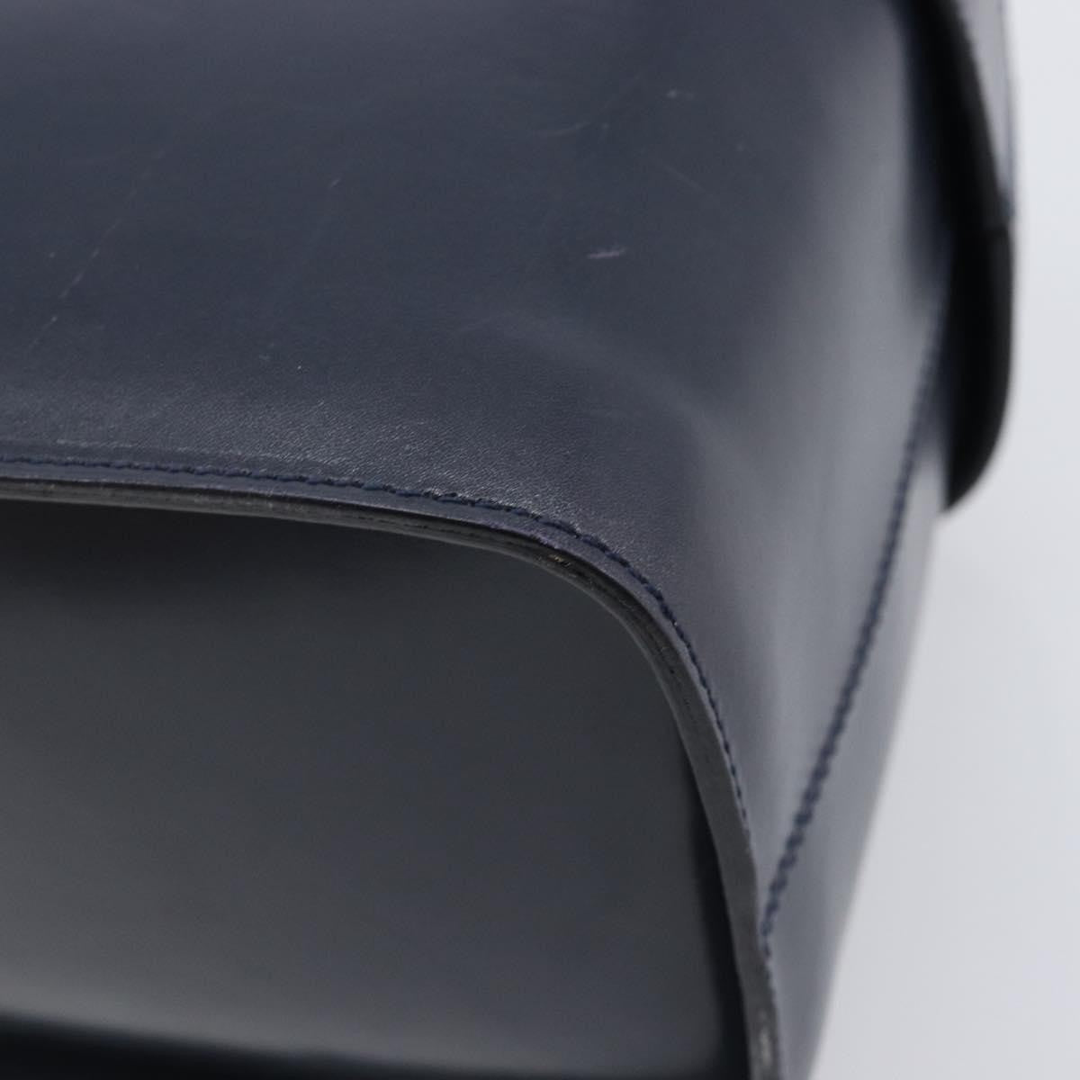 Celine Handbag Leather Navy Leather Handbag (Pre-Owned)