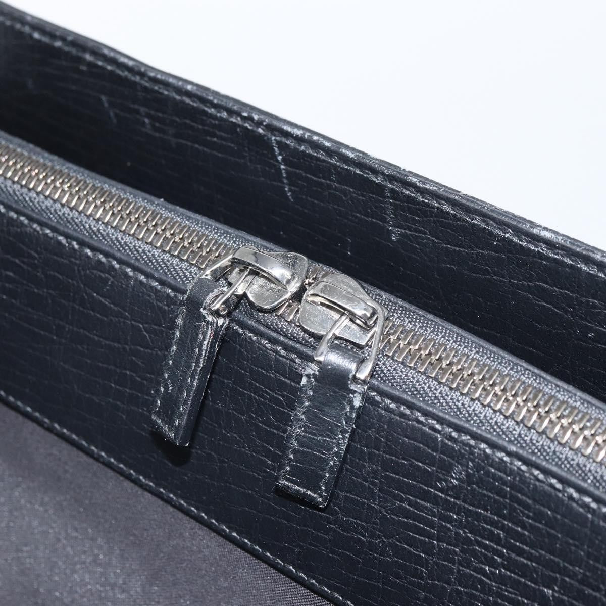 Gucci Vintage Leather Black Leather Handbag (Pre-Owned)