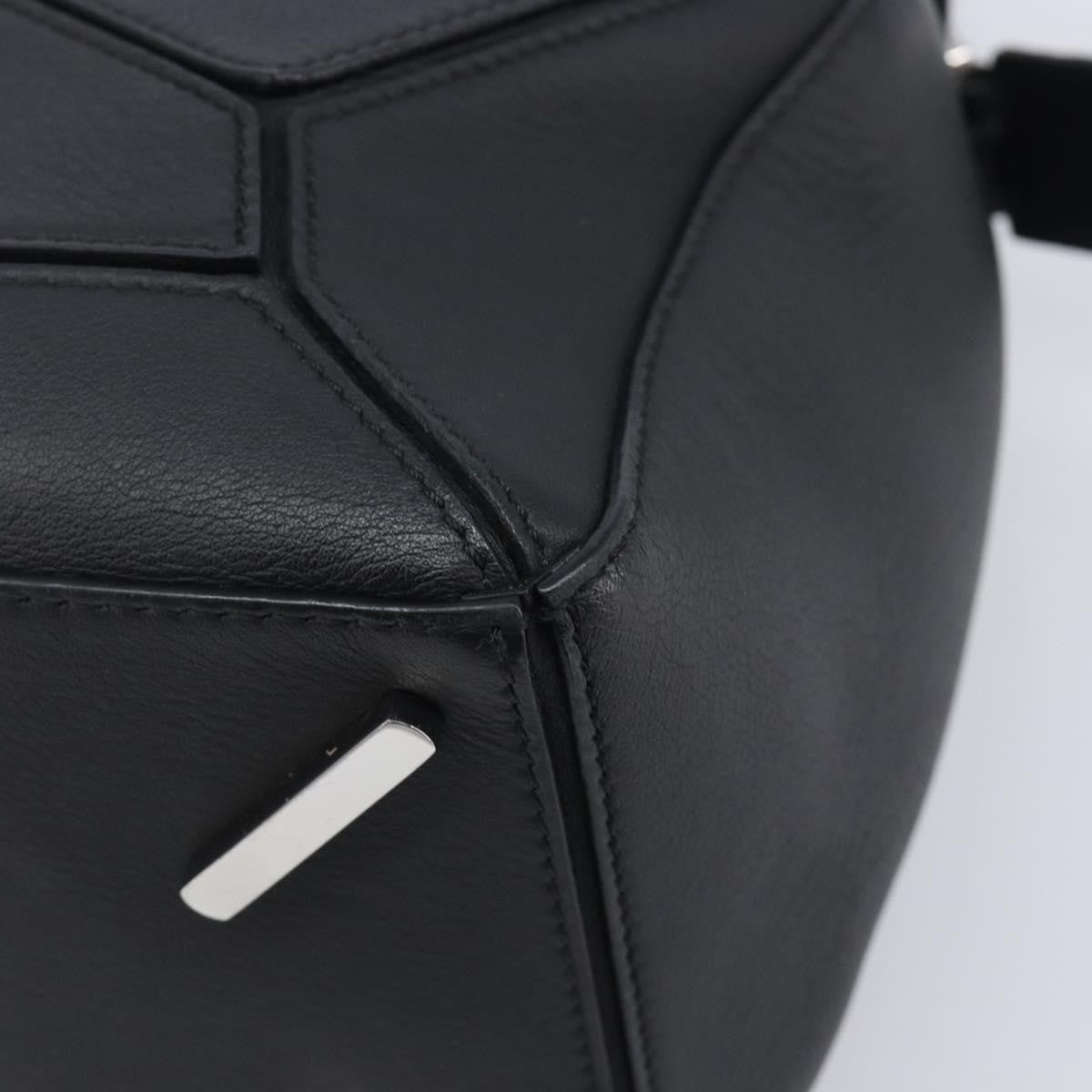 Loewe Puzzle Leather Black Leather Handbag (Pre-Owned)