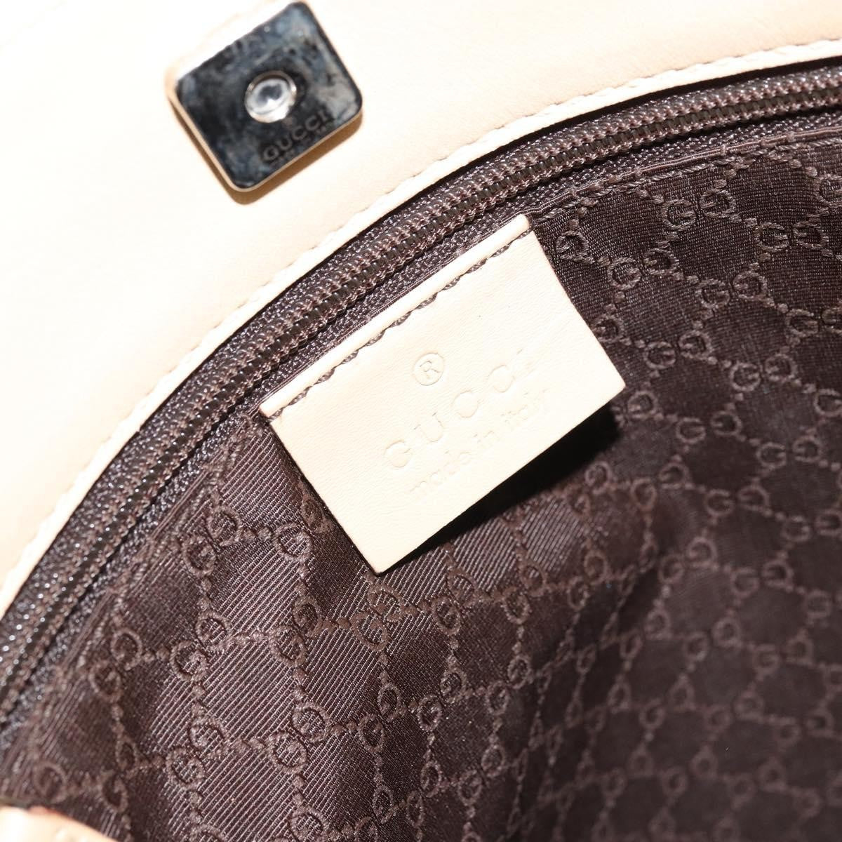 Gucci Vintage Leather Beige Leather Shoulder Bag Bag (Pre-Owned)