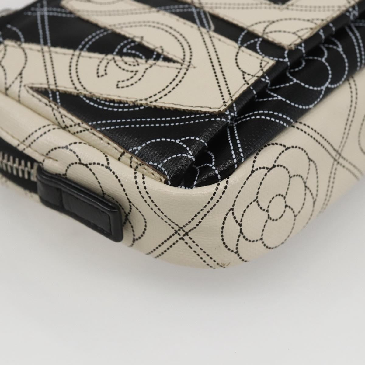 Chanel Logo Camera Case Clutch Printed Coated Canvas Black Pvc Clutche & Pouche Bag (Pre-Owned)