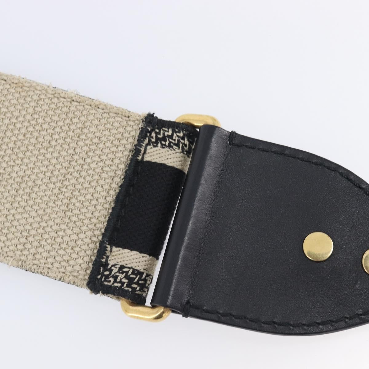 Christian Dior Logo Shoulder Strap Embroidered Canvas Navy Canvas Straps Accessory (Pre-Owned)