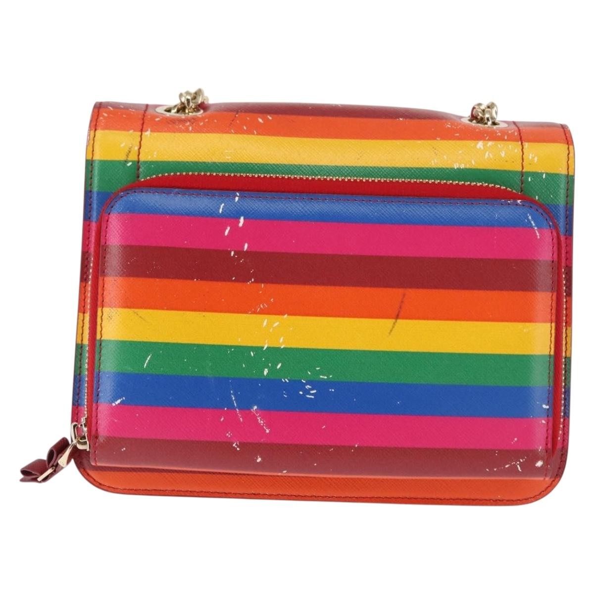 Salvatore Ferragamo Vara Bow Leather Multicolour Leather Crossbody Bag Bag (Pre-Owned)