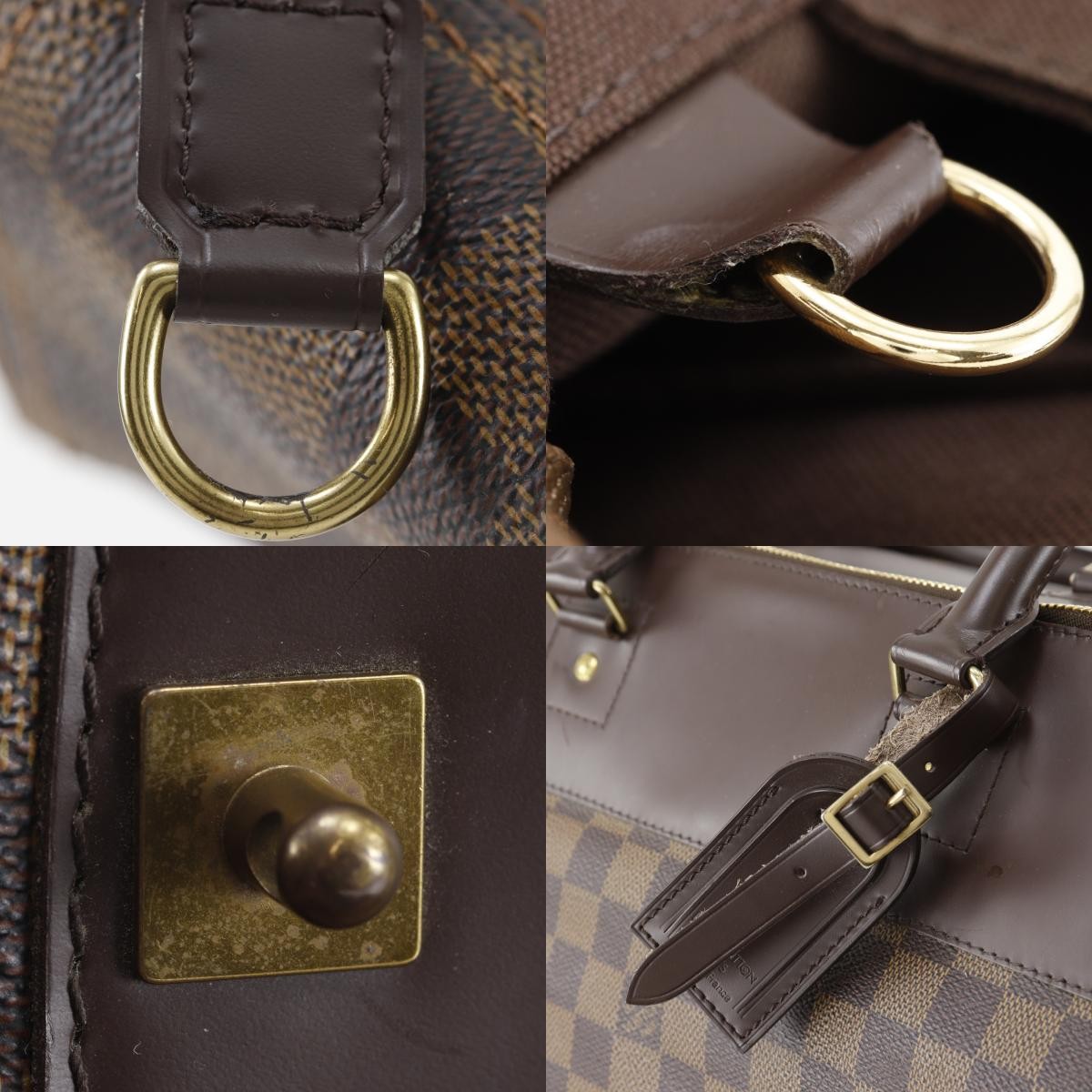 Louis Vuitton Greenwich Damier Ebene Brown Canvas Handbag (Pre-Owned)