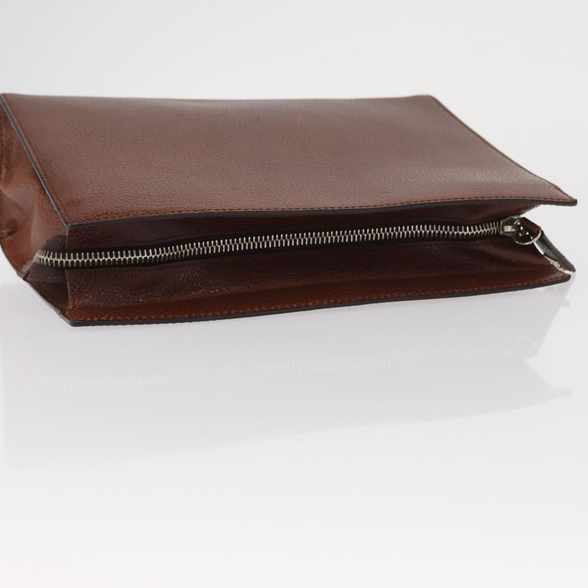 Salvatore Ferragamo Vintage Clutch Leather Brown Leather Clutche & Pouche Bag (Pre-Owned)