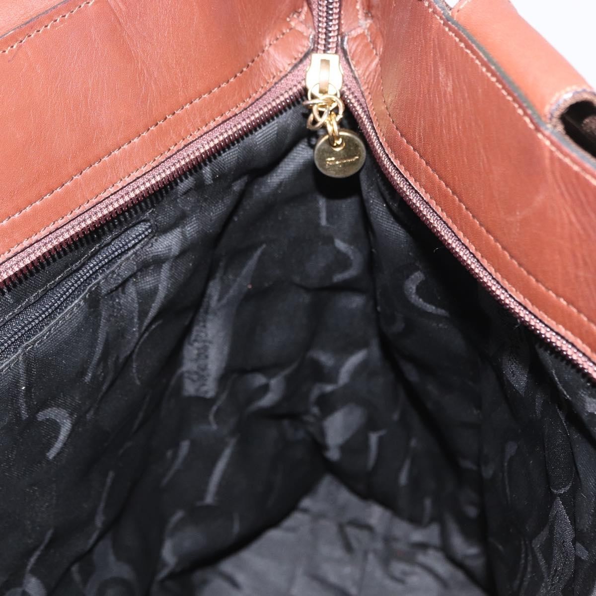 Salvatore Ferragamo Vara Tote Canvas Brown Canvas Tote Bag Bag (Pre-Owned)