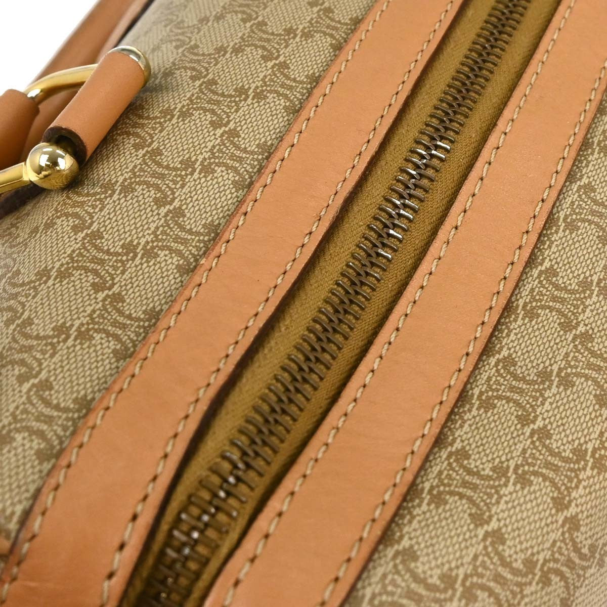Celine Vintage Duffle Canvas And Leather Beige Pvc Travel Bag Bag (Pre-Owned)