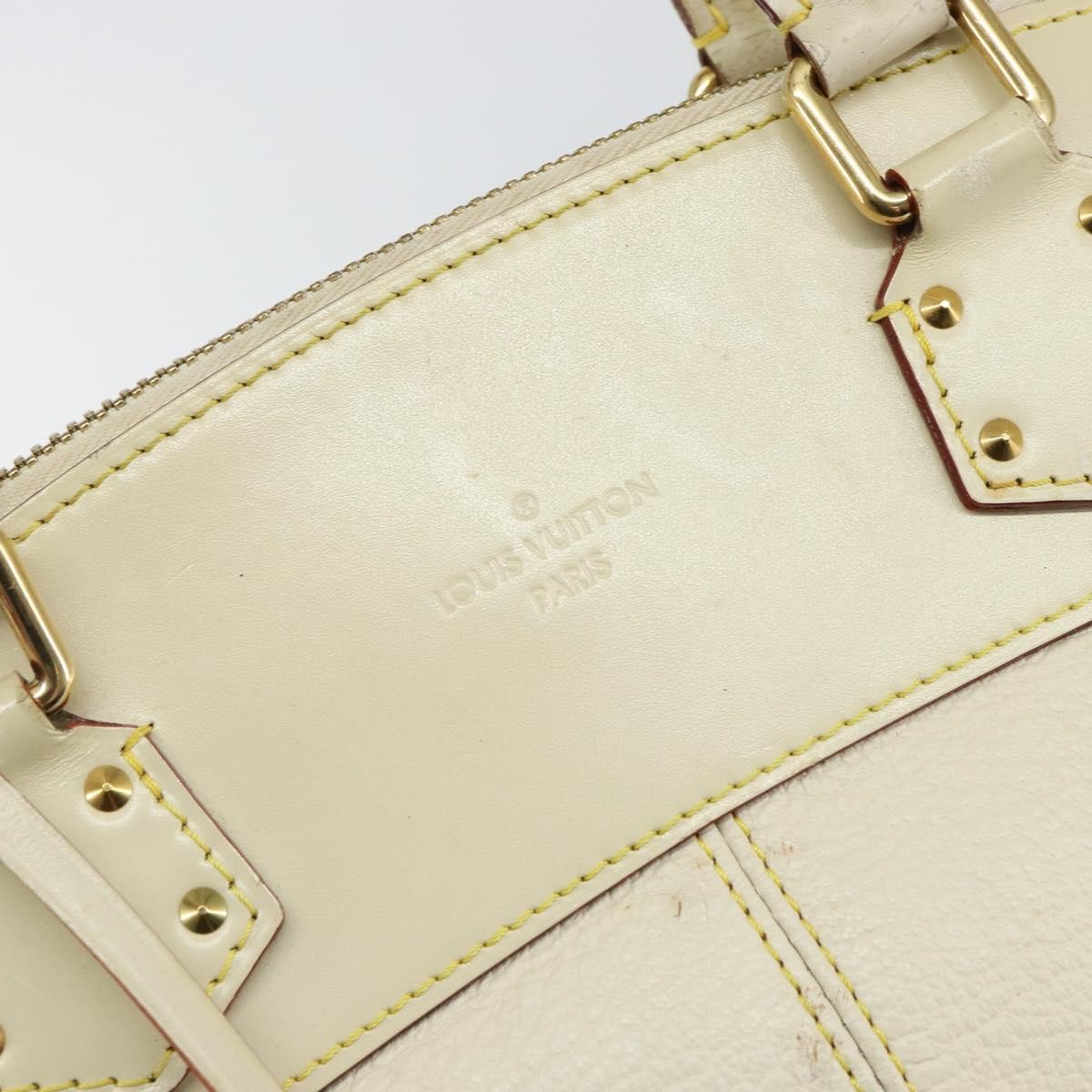 Louis Vuitton Suhali Lockit Leather White Leather Handbag (Pre-Owned)