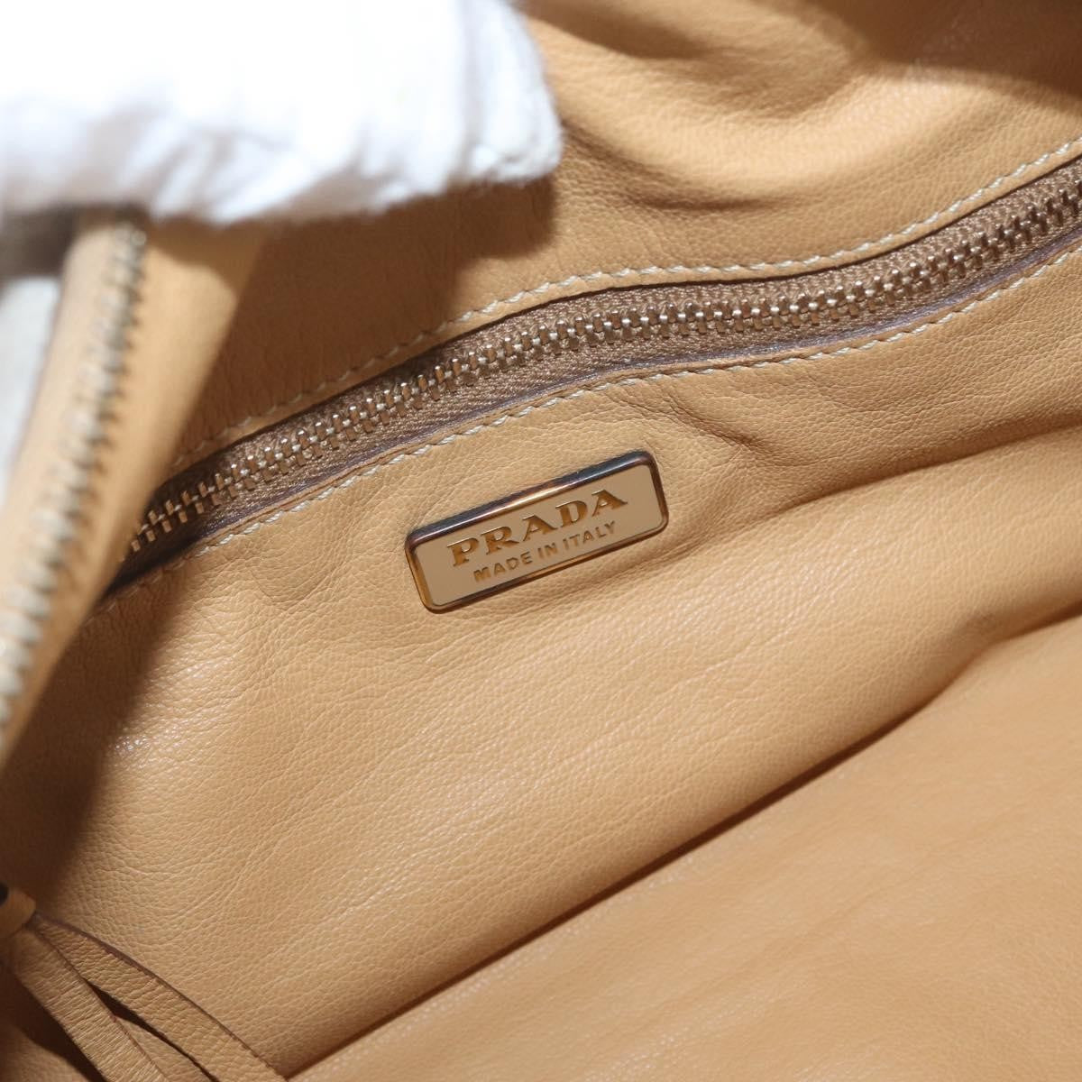 Prada Vintage Leather Brown Leather Shoulder Bag Bag (Pre-Owned)