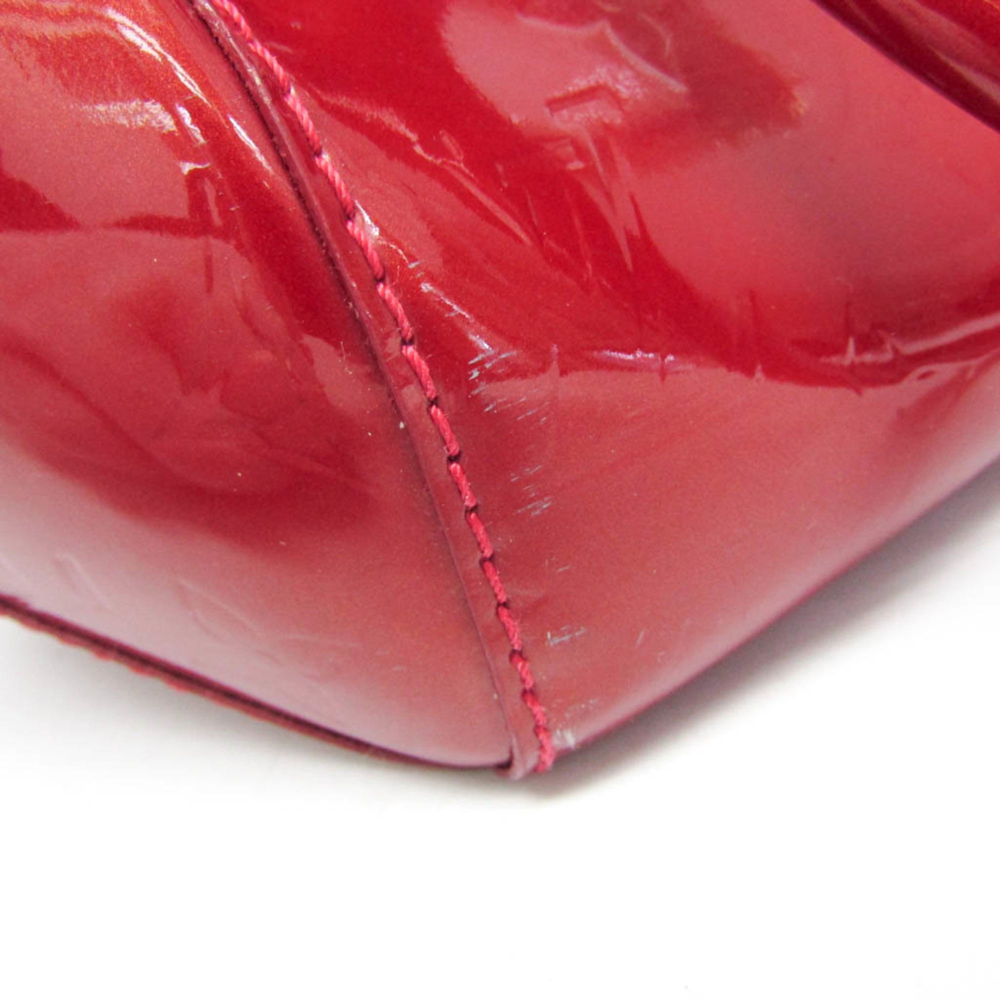 Louis Vuitton Sherwood Monogram Vernis Red Patent_Leather Handbag (Pre-Owned)