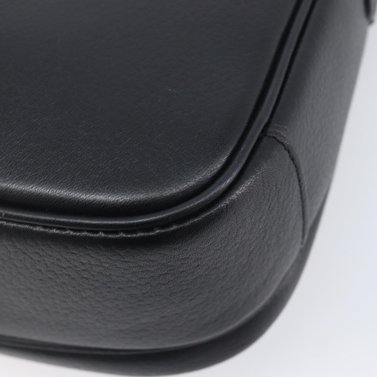 Burberry Shoulder Leather Black Leather Shoulder Bag Bag (Pre-Owned)