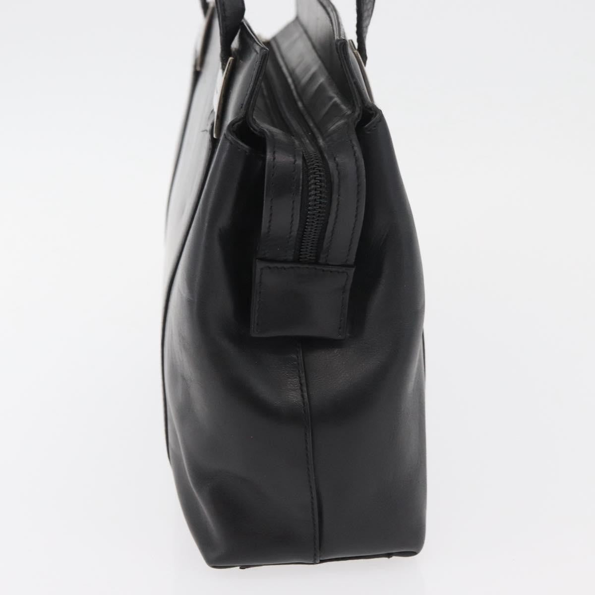 Salvatore Ferragamo Vintage Leather Black Leather Tote Bag Bag (Pre-Owned)