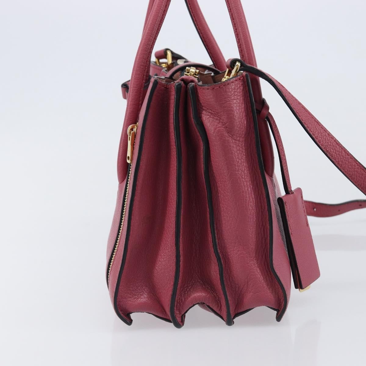 Miu Miu Madras Convertible Compartment Leather Pink Leather Tote Bag Bag (Pre-Owned)