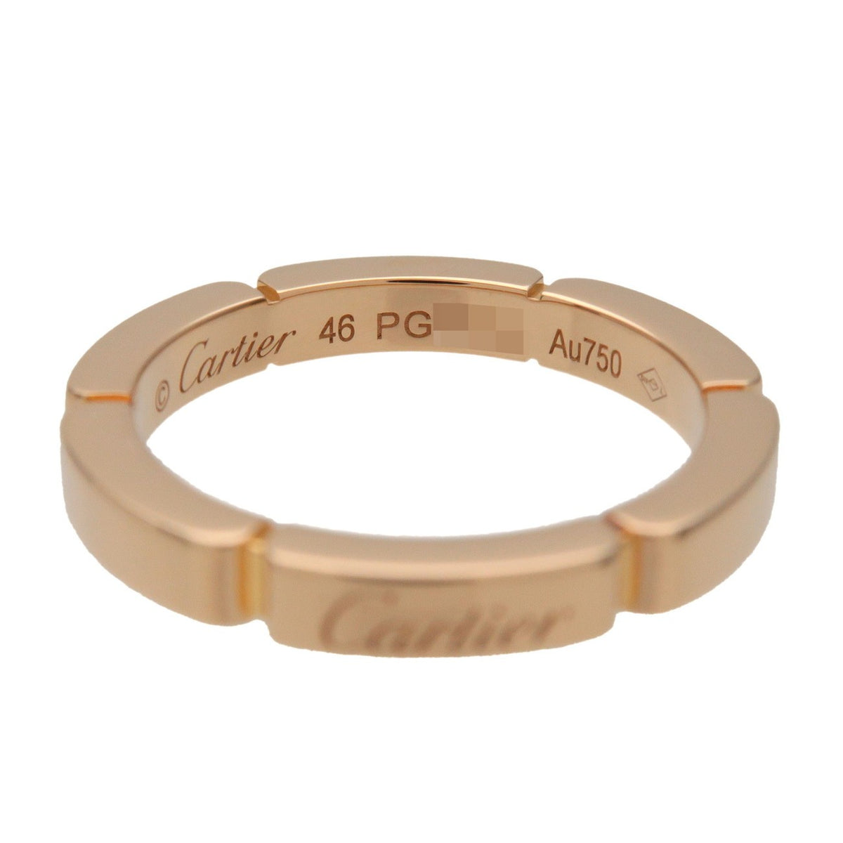 Cartier Maillon Panthere Band 18K Rose Gold Gold Yellow_Gold Ring Jewelry (Pre-Owned)
