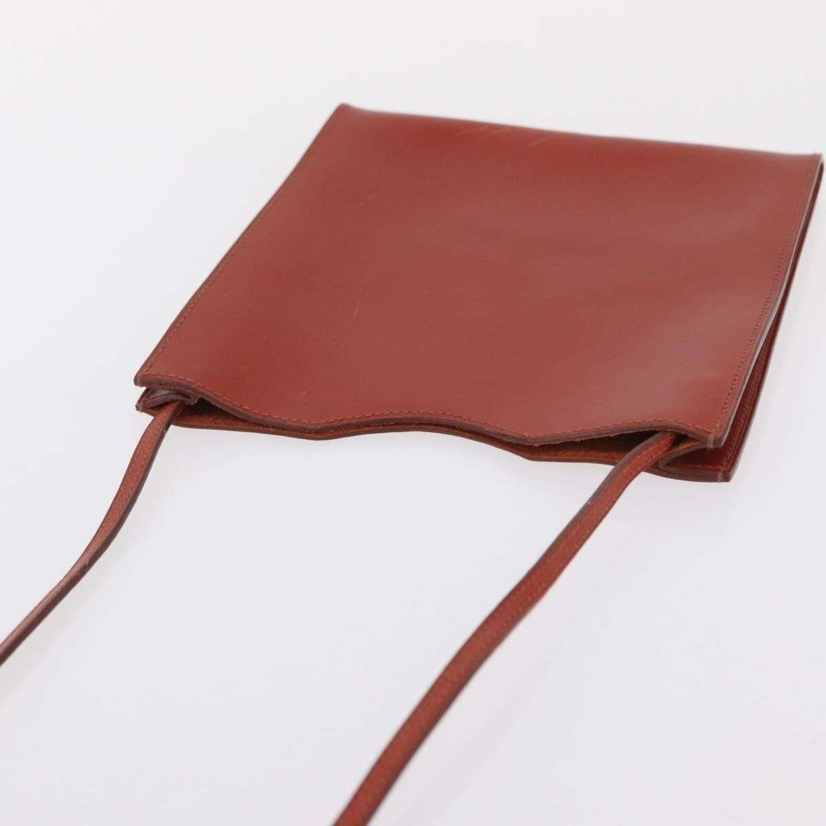 Hermes Onimaitou Leather Red Leather Shoulder Bag Bag (Pre-Owned)