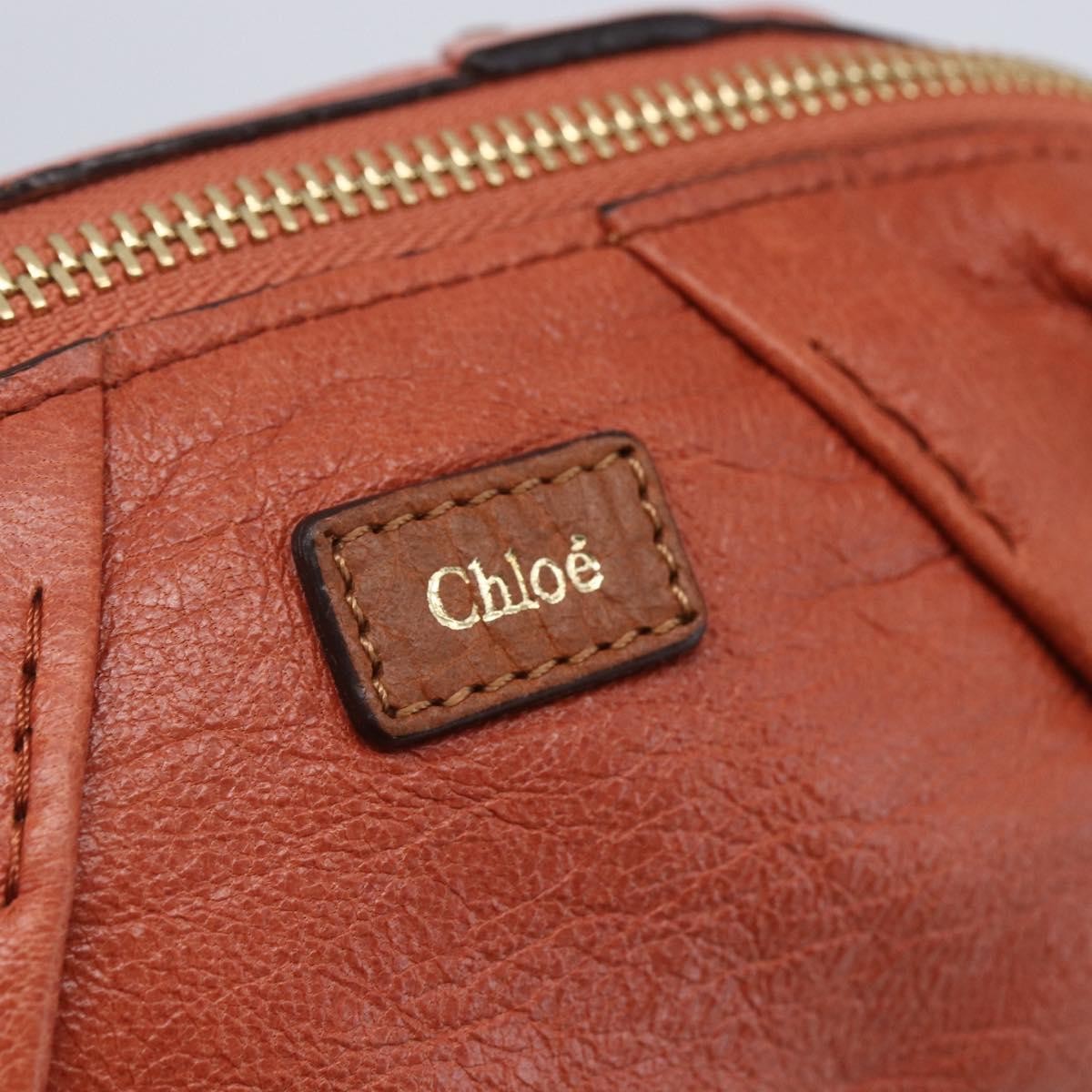 Chloe Vintage Leather Orange Leather Shoulder Bag Bag (Pre-Owned)