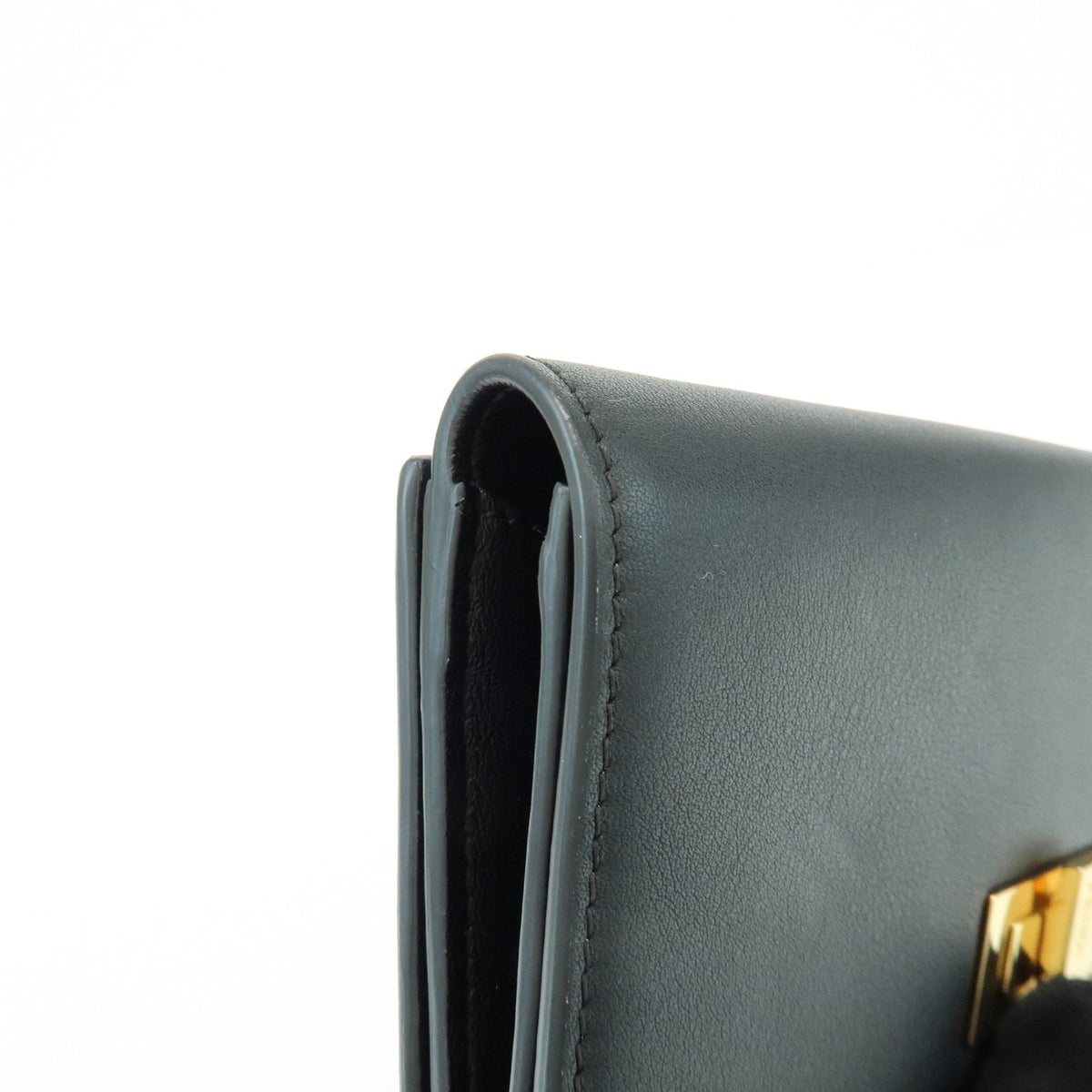 Fendi Selleria Peekaboo Leather Black Leather Wallets Accessory (Pre-Owned)