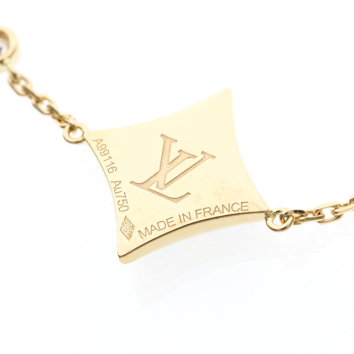 Louis Vuitton Star Blossom 18K Rose Gold With Diamonds Gold Yellow_Gold Bracelet Jewelry (Pre-Owned)