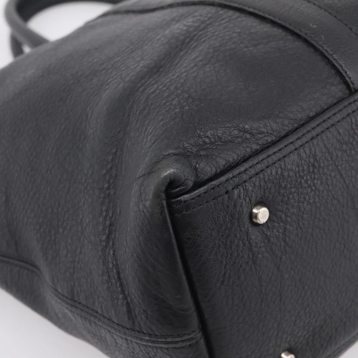Burberry Black Label Leather Black Leather Tote Bag Bag (Pre-Owned)