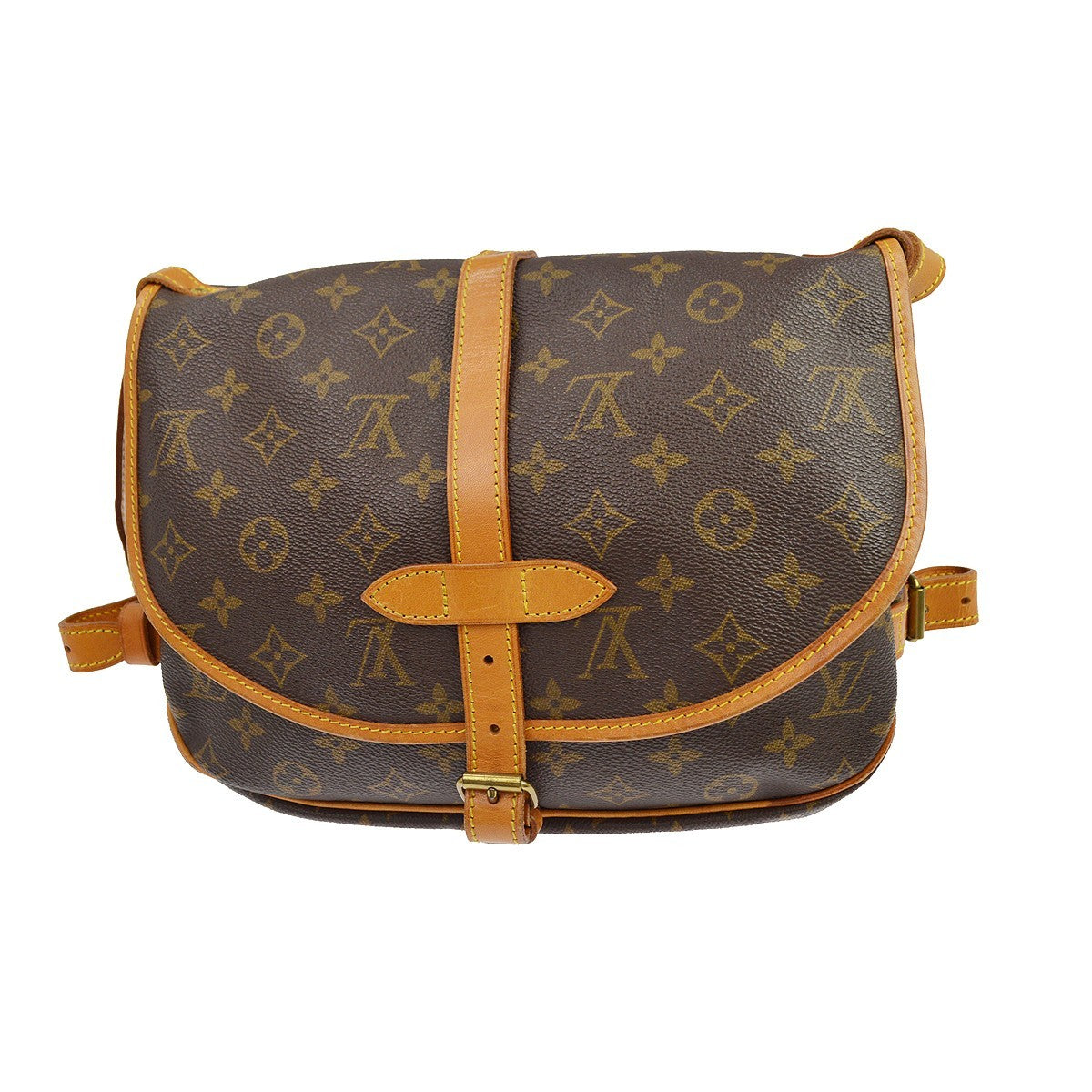 Louis Vuitton Saumur Monogram Canvas Brown Canvas Handbag (Pre-Owned)