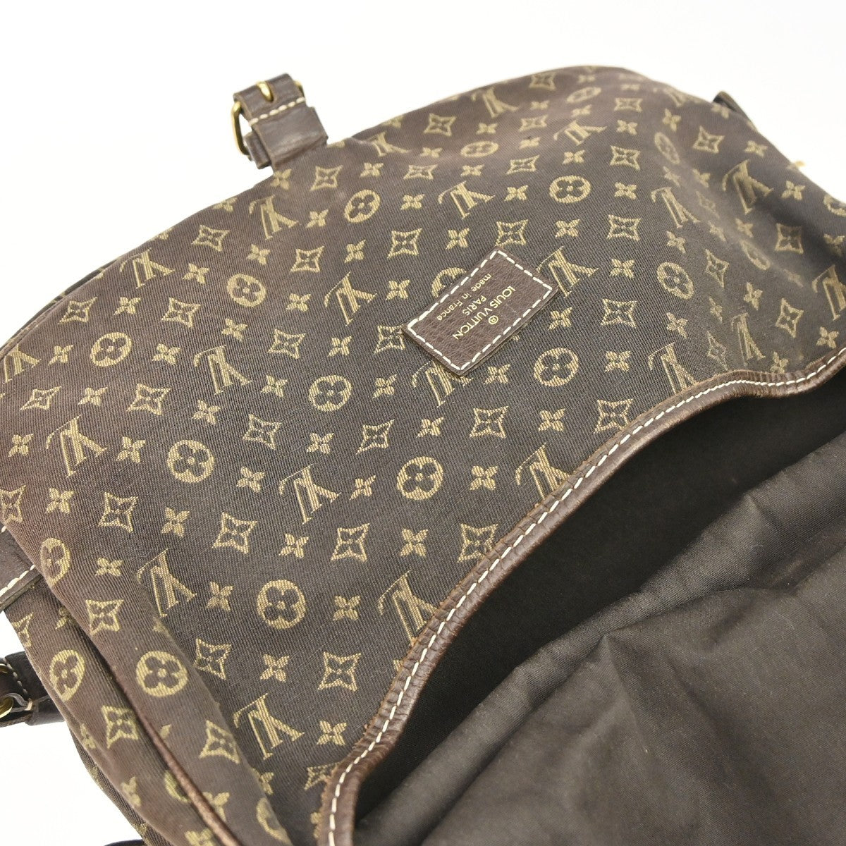 Louis Vuitton Saumur Mini Lin Brown Canvas Shoulder Bag Bag (Pre-Owned)