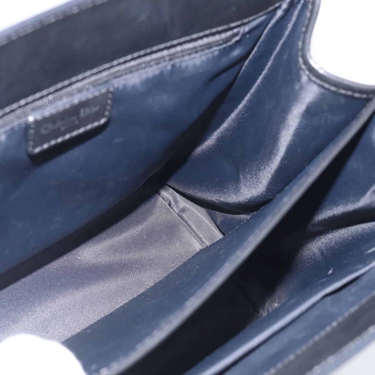Christian Dior Vintage Trotter Pocket Diorissimo Canvas Black Canvas Tote Bag Bag (Pre-Owned)